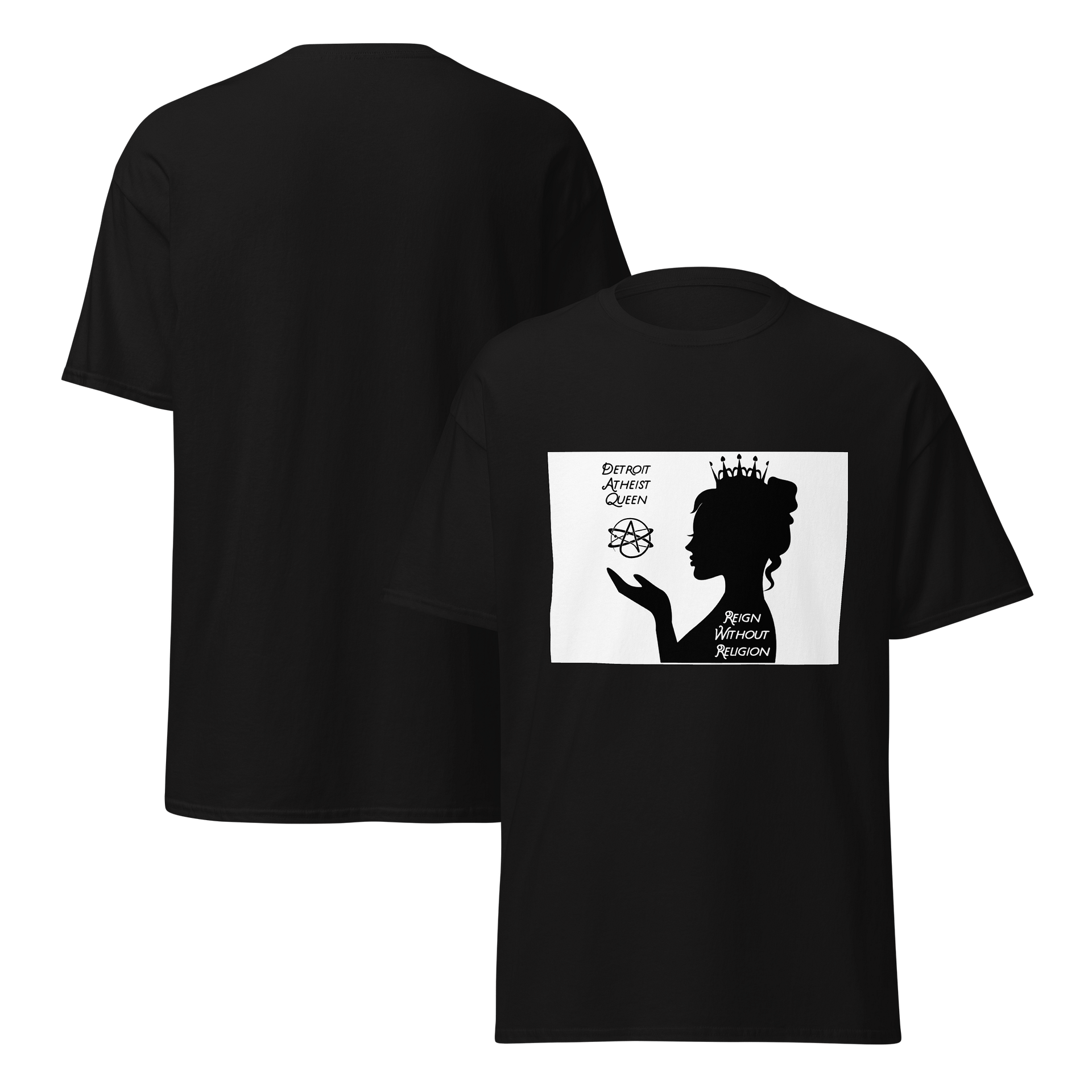 Detroit Atheist Queen Reign Without Religion T-Shirt product image (7)