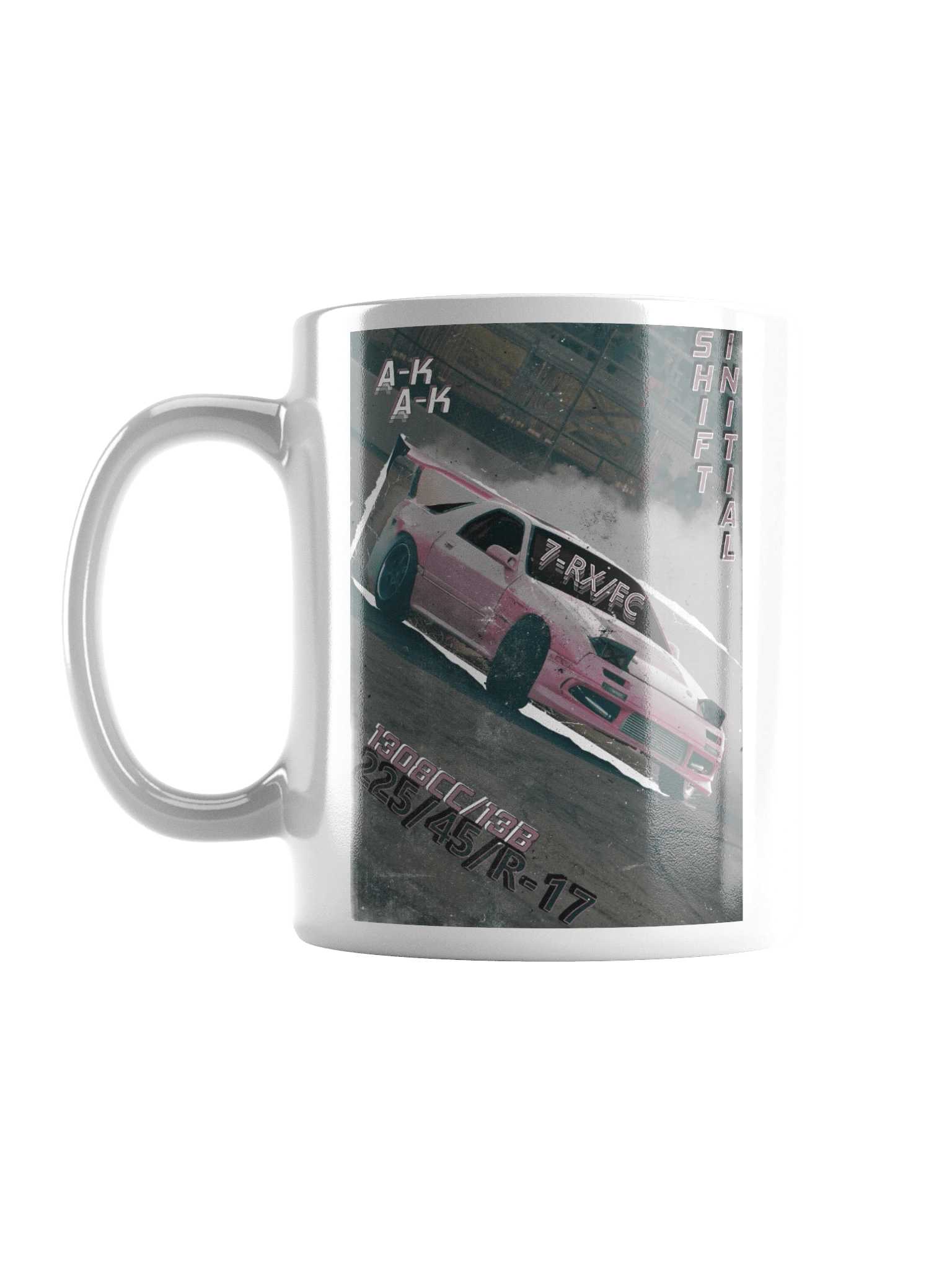 Initial Shift, FC/RX-7 Drift Cut-out | Glossy White Mug product image (17)
