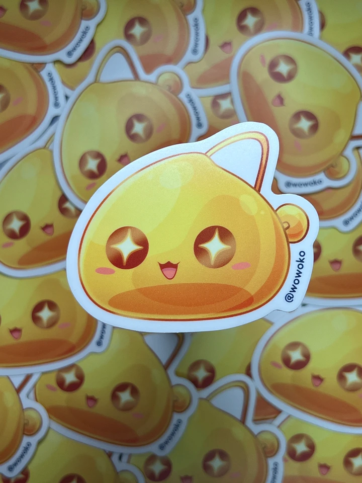WoWoKo x Potato Fighters - Gold Slime - Sticker product image (1)
