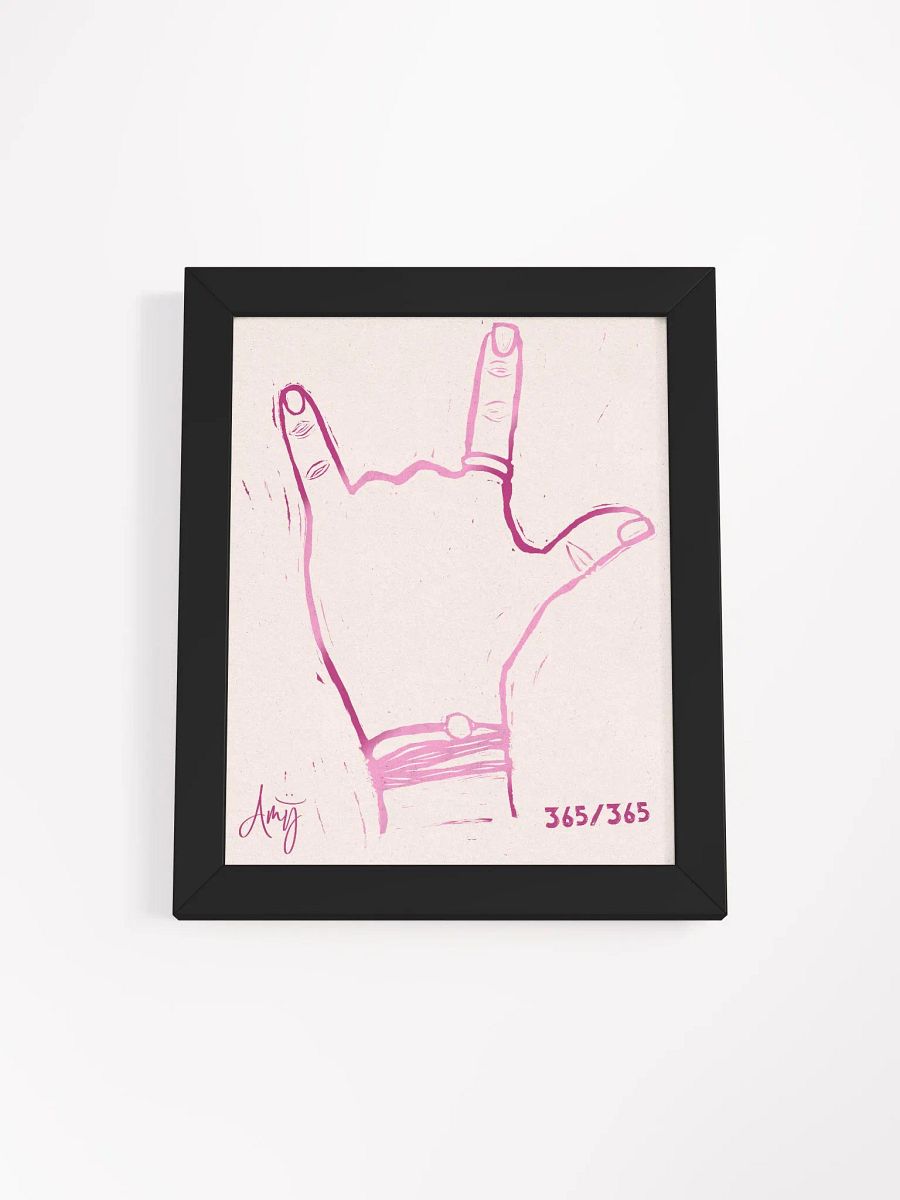 Linocut I Love You Art product image (2)