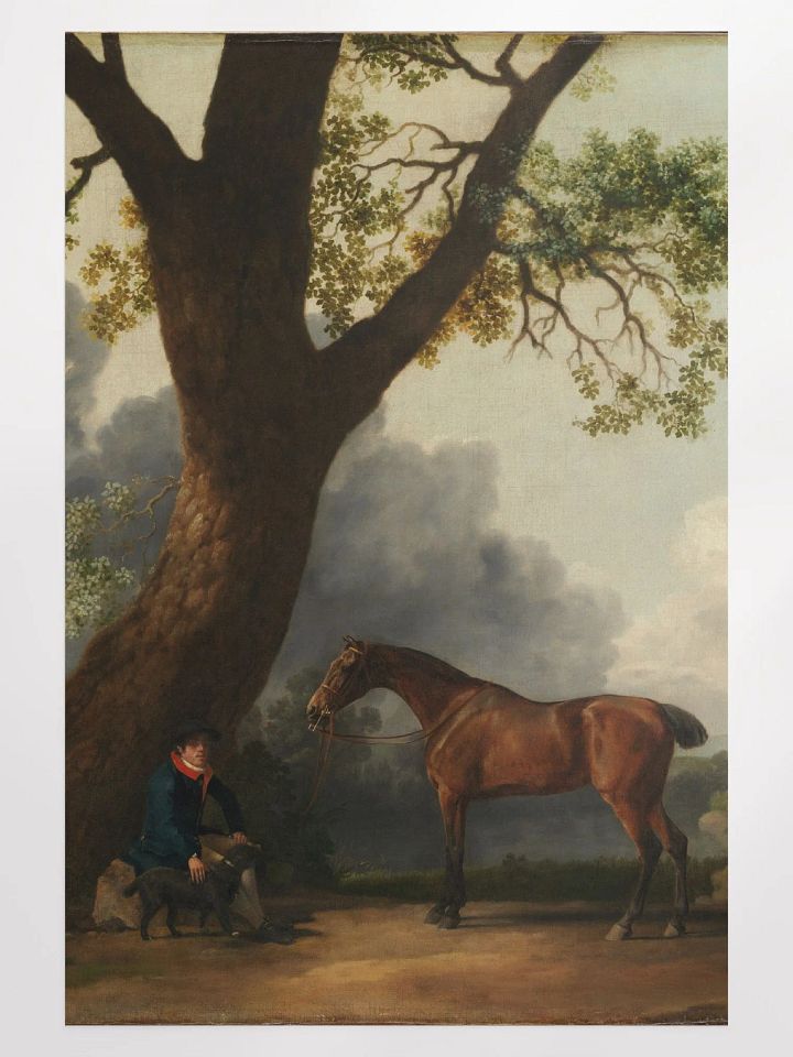 Digital copy of The Third Duke of Dorset's Hunter with a Groom and a Dog By George Stubbs British 1768/Enhanced Matte Paper Poster (in) by Allcolor product image (1)