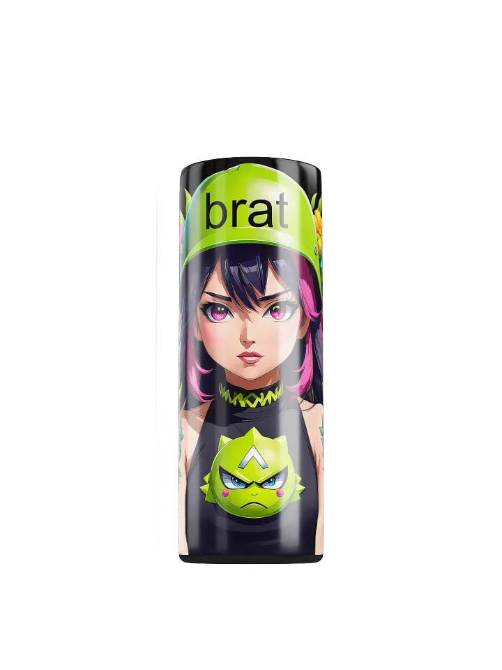Brat 20 oz Skinny Stainless Steel Tumbler - Black - Brat Life v6 product image (1)