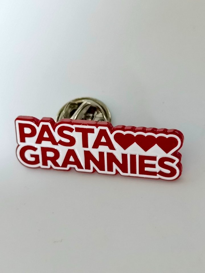 Pasta Grannies Hearts Logo Enamel Pin - Pre-Order product image (1)