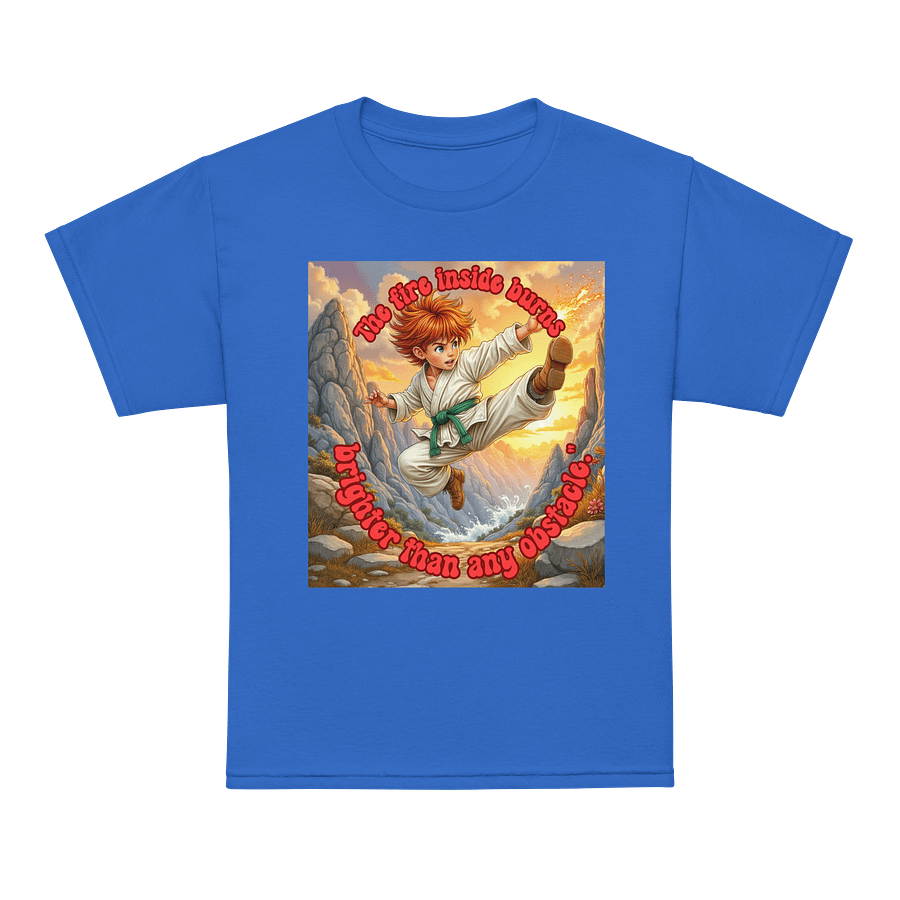 Flaming Kick – Green Belt Boy with Fiery Determination product image (7)