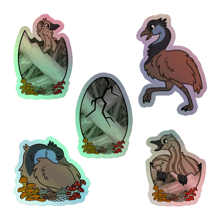 RAWR Earthen Holographic Stickers product image (1)