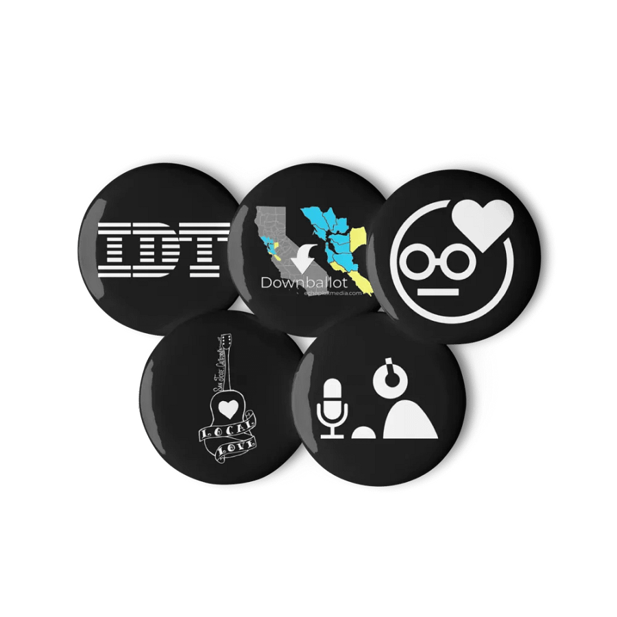 Button Pack 3 - Black - Podcast Logos product image (1)