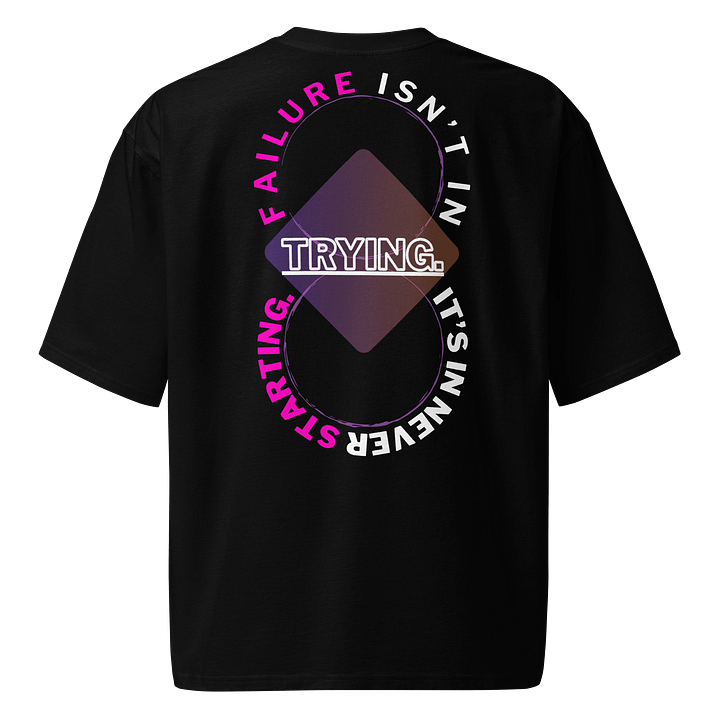 Trying Infinity Struggle eight22 Oversized UNISEX Tee Blk/Pink/Wht product image (1)