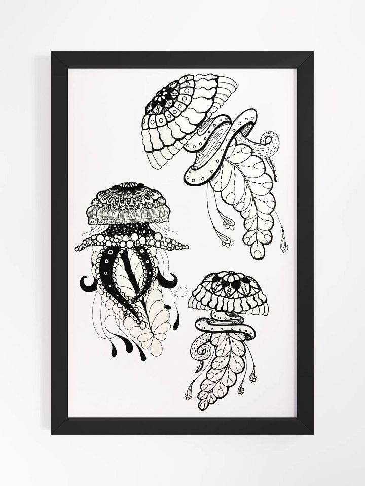 Mystical Jellyfish Trio Framed Poster product image (1)