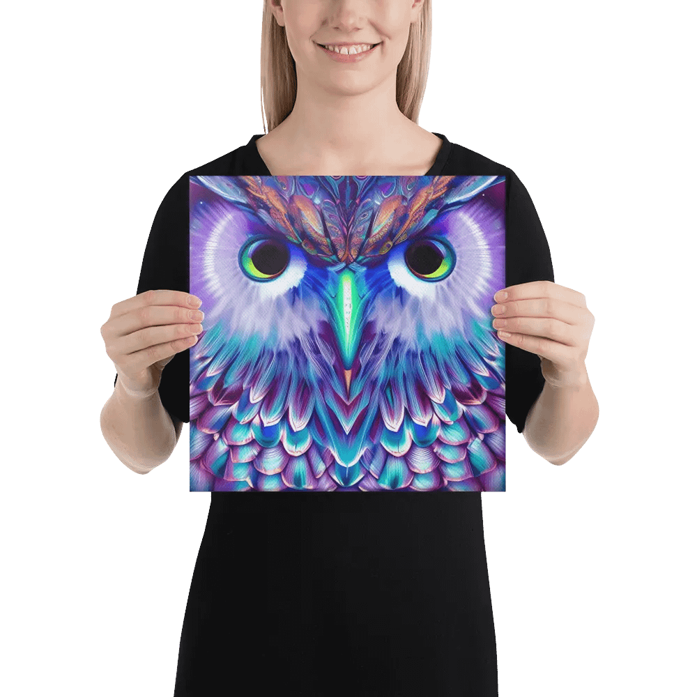 Fantasy Fractal Owl Art - v6 product image (4)