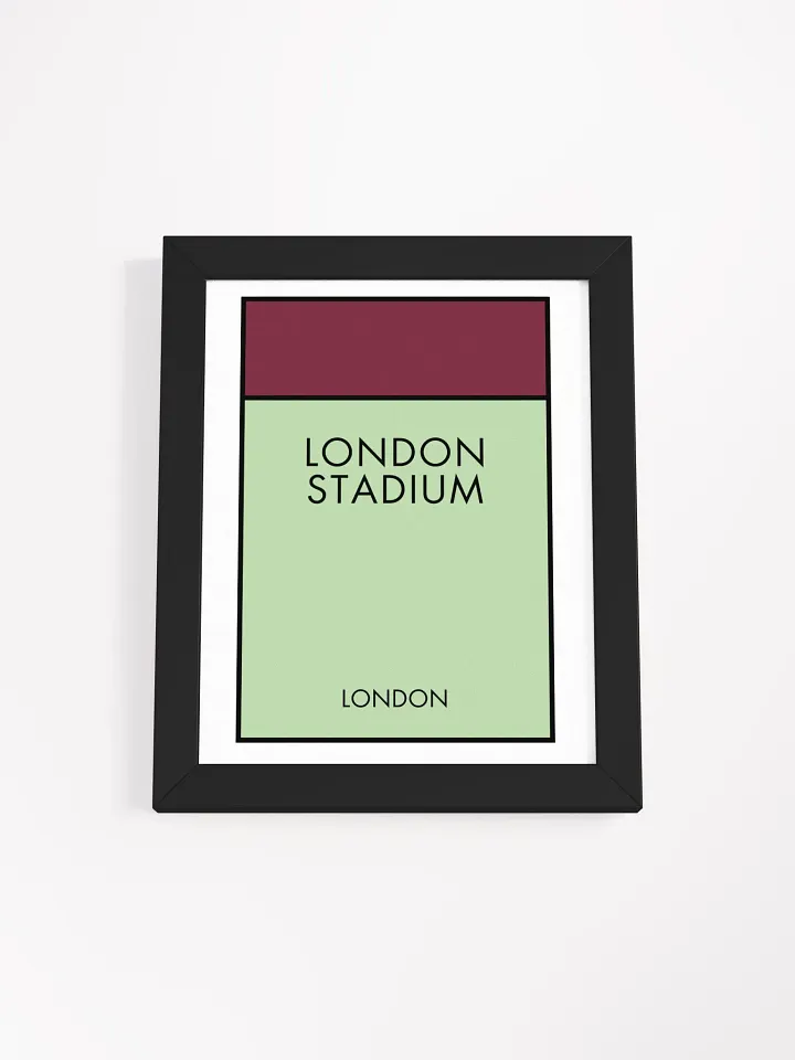 London Stadium London Monopoly Title Art Framed Print product image (1)