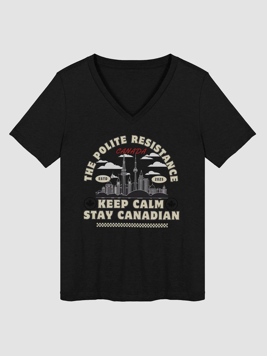 Toronto Skyline 'Polite Resistance' V-Neck Tee product image (14)
