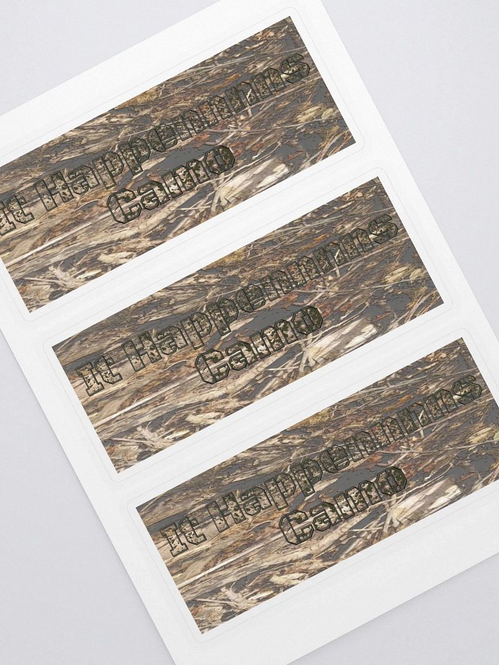 Kiss Cut Sticker Sheet with Background - Dead Split - It Happennnns Camo product image (1)