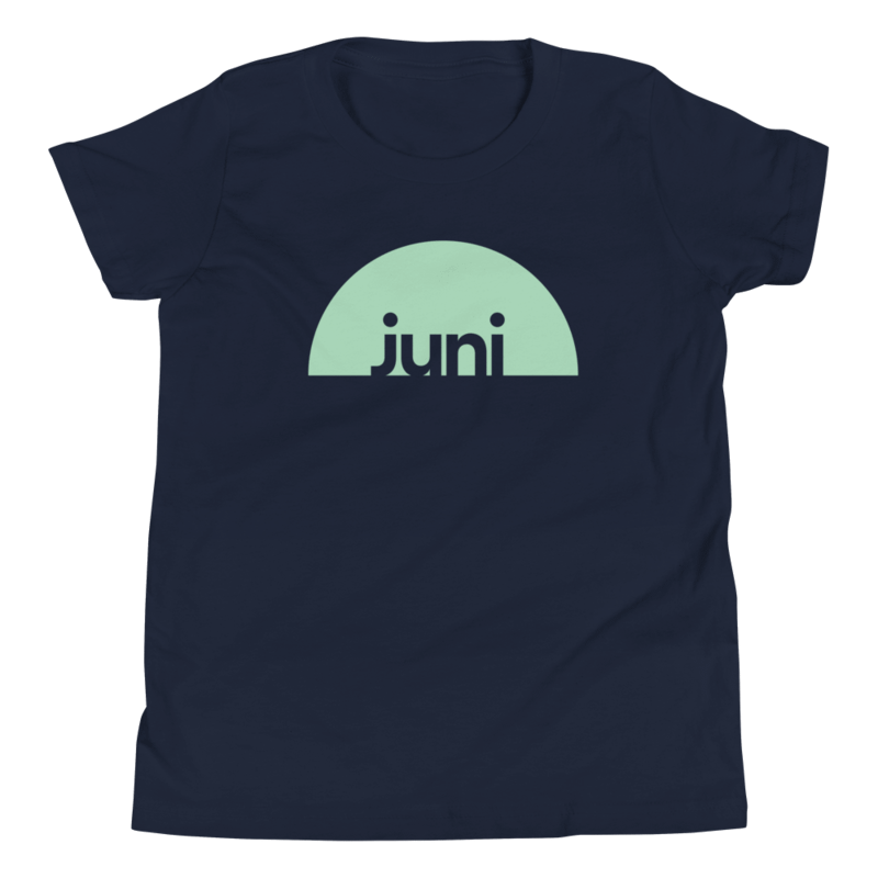 Juni T-Shirt, Green On Navy (Youth) product image (1)