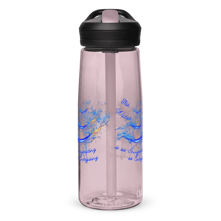 Camelback water bottle with beautiful swirly blue whirlpool  design featuring 'This water is so energising' product image (2)
