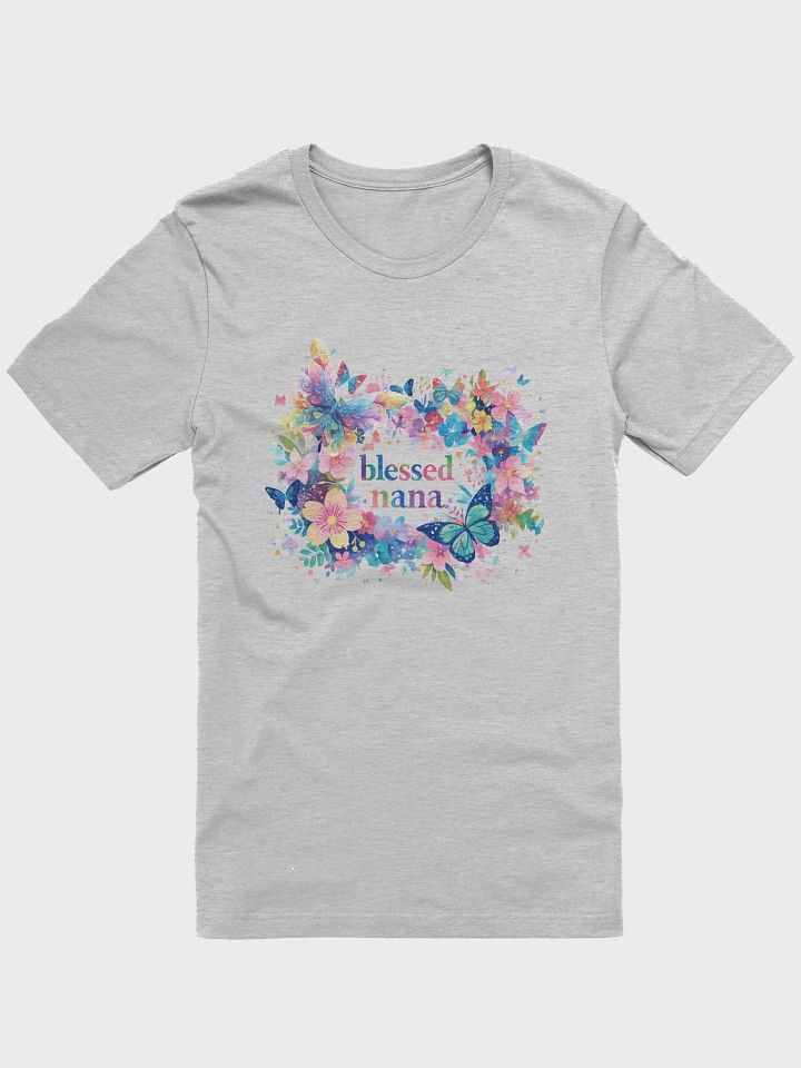 Blessed Nana Floral Wreath Elegant Grandmothers T-Shirt product image (2)
