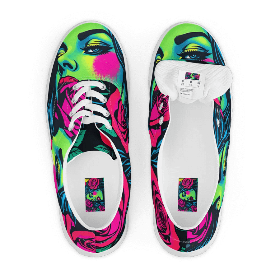 Neon Grafitti Amiga, Lace-Up Canvas Shoes Men's sizes product image (6)