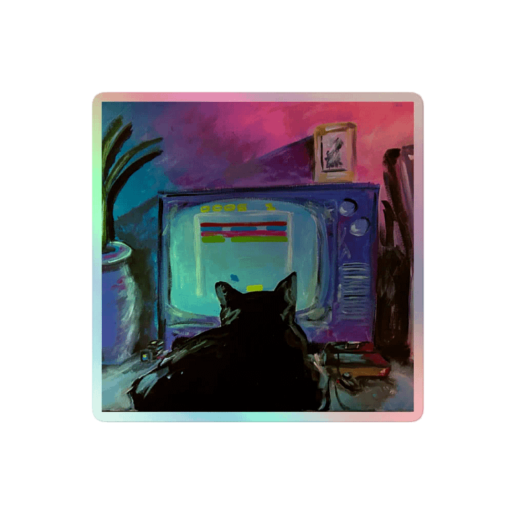 Gamer Cat Atari Daze Sticker product image (2)