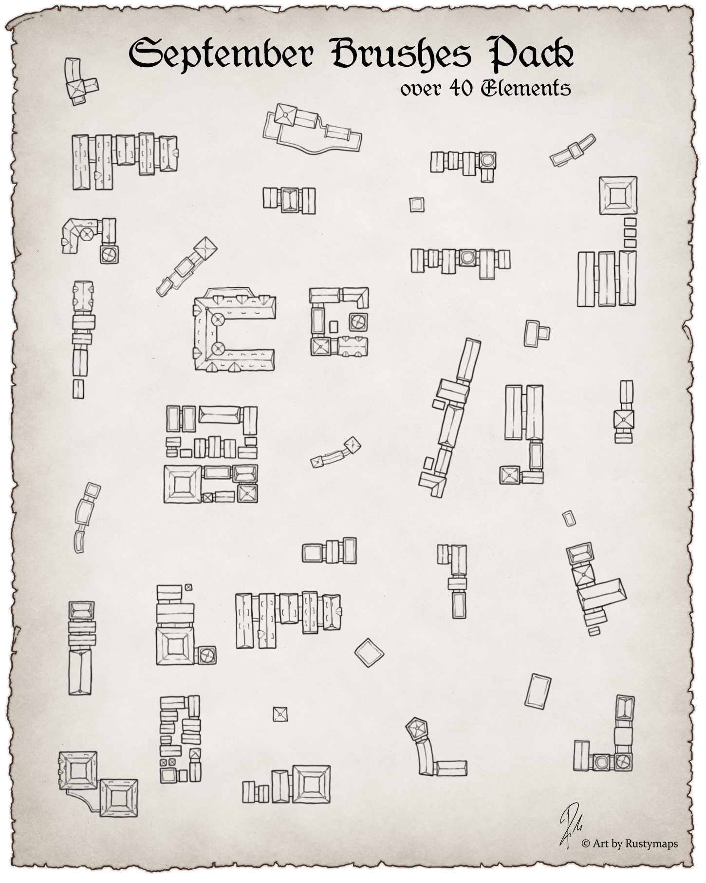Map maker - Brush final bundle Pack product image (6)