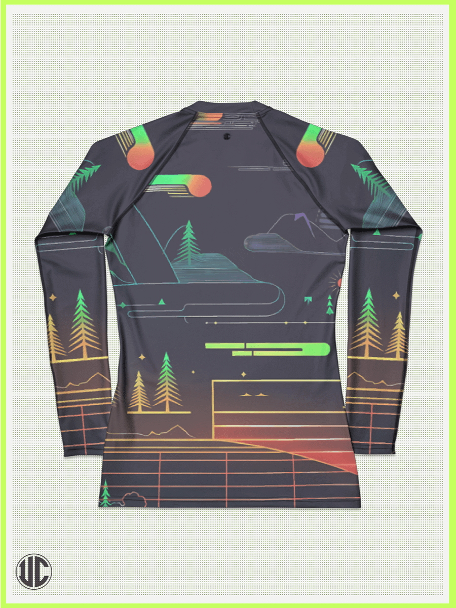 Neon Horizon – Women’s Rash Guard product image (6)