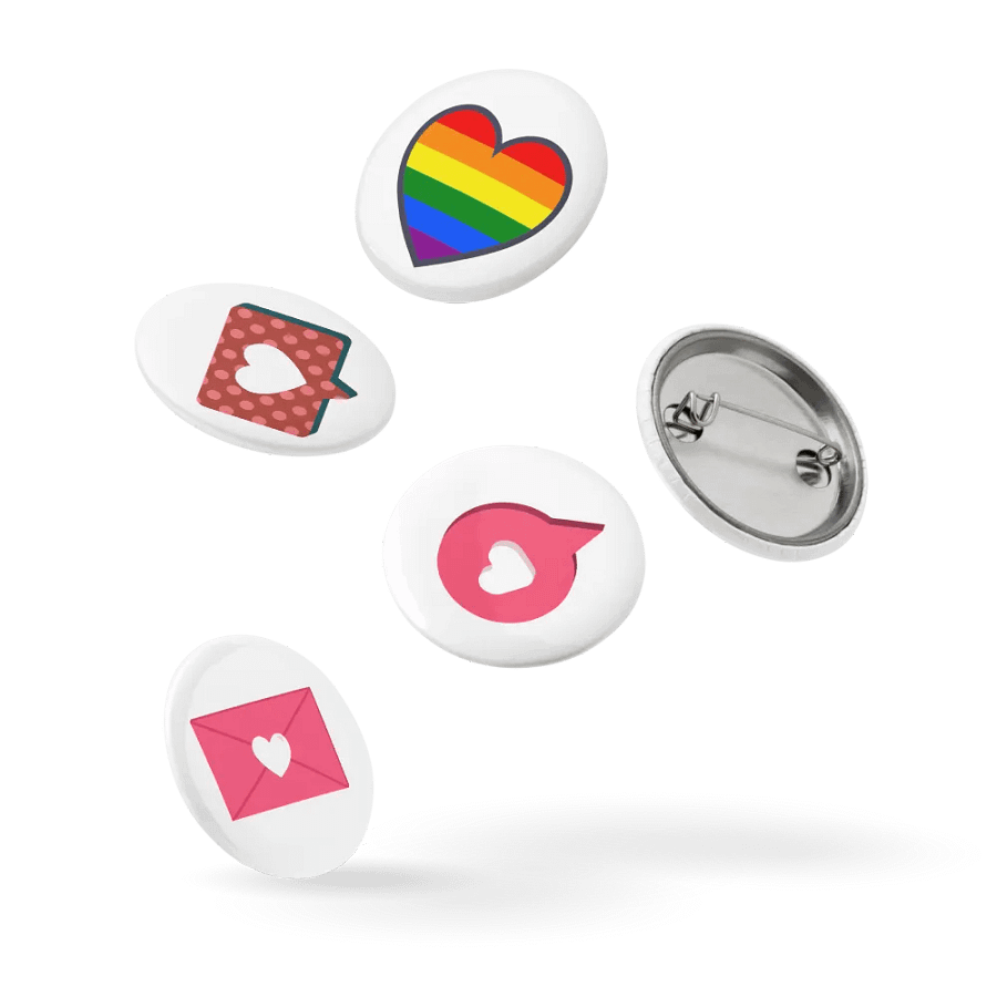 Set of Pin Buttons (Love & Peace) product image (14)