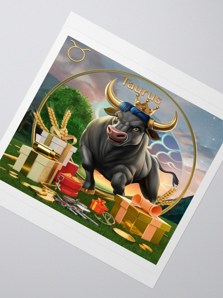 Taurus Zodiac Sticker - Exclusive Bull Design | TDS Music product image (5)