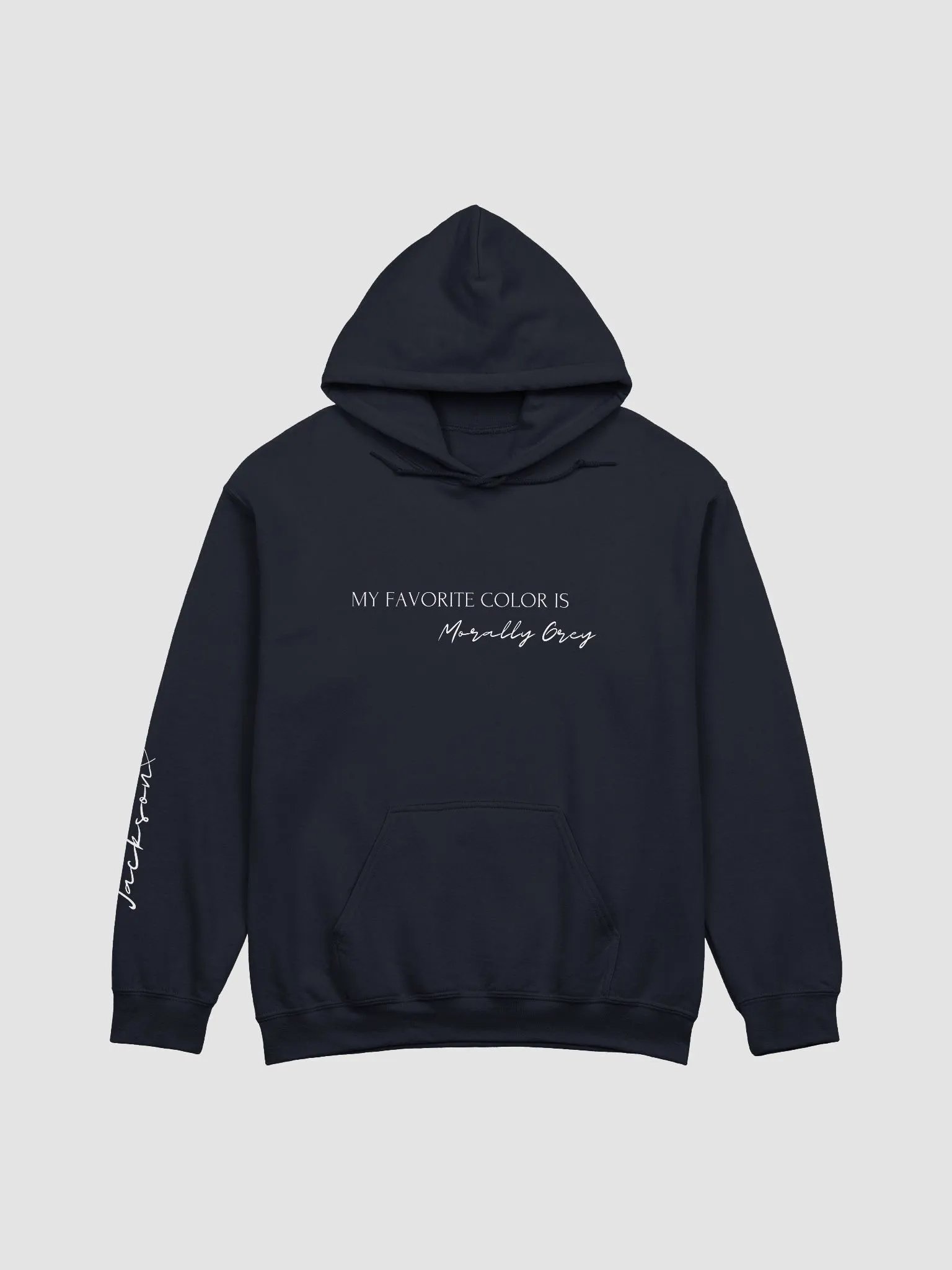 Morally Grey Hoodie White Font - Jackson product image (1)