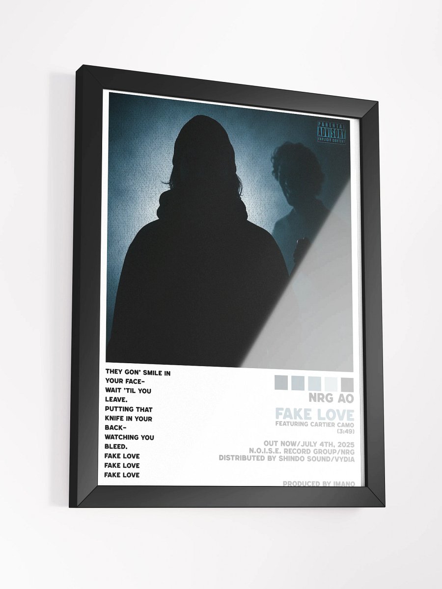 "Fake Love" Framed Matte Poster Print product image (5)