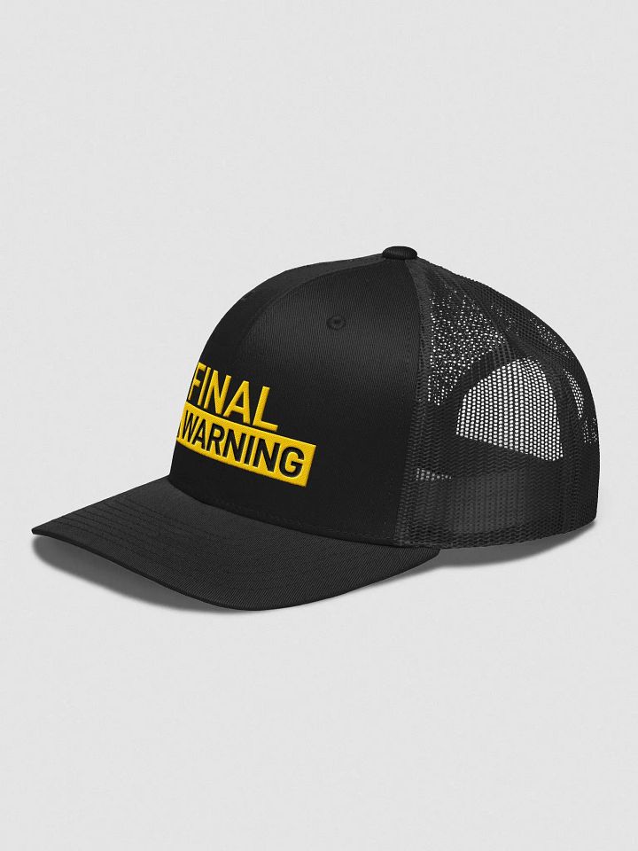 QSHW FINAL WARNING EMBROIDERED LOGO RETRO TRUCKER HAT product image (2)