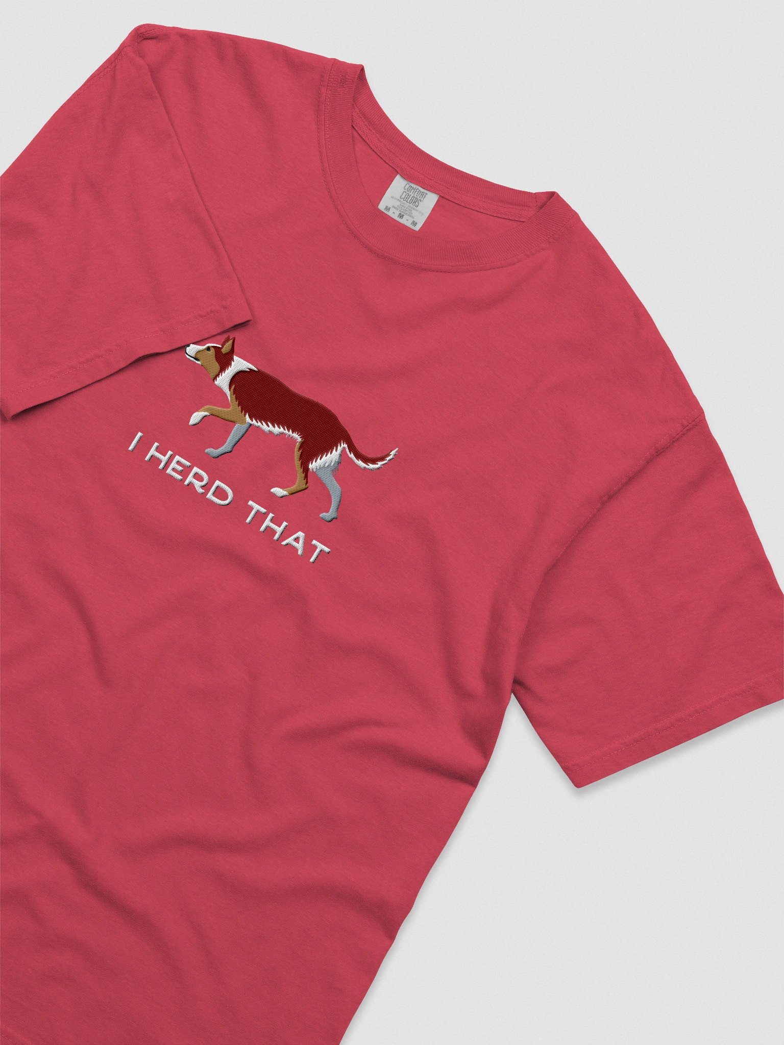 I Herd That T-Shirt(Embroidered) of an Australian Koolie(Red Tricolor) product image (8)