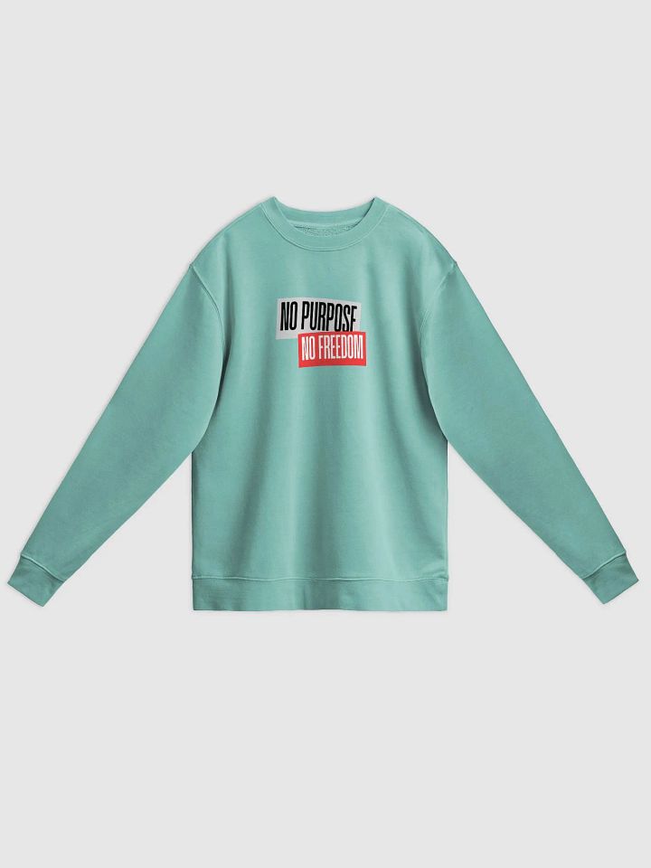 Rebellious Spirit Pigment Dyed Sweatshirt | No purpose no freedom product image (86)