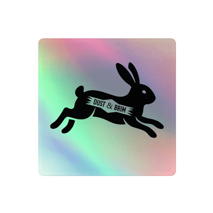 Dust & Brim badged bunny sticker! product image (2)