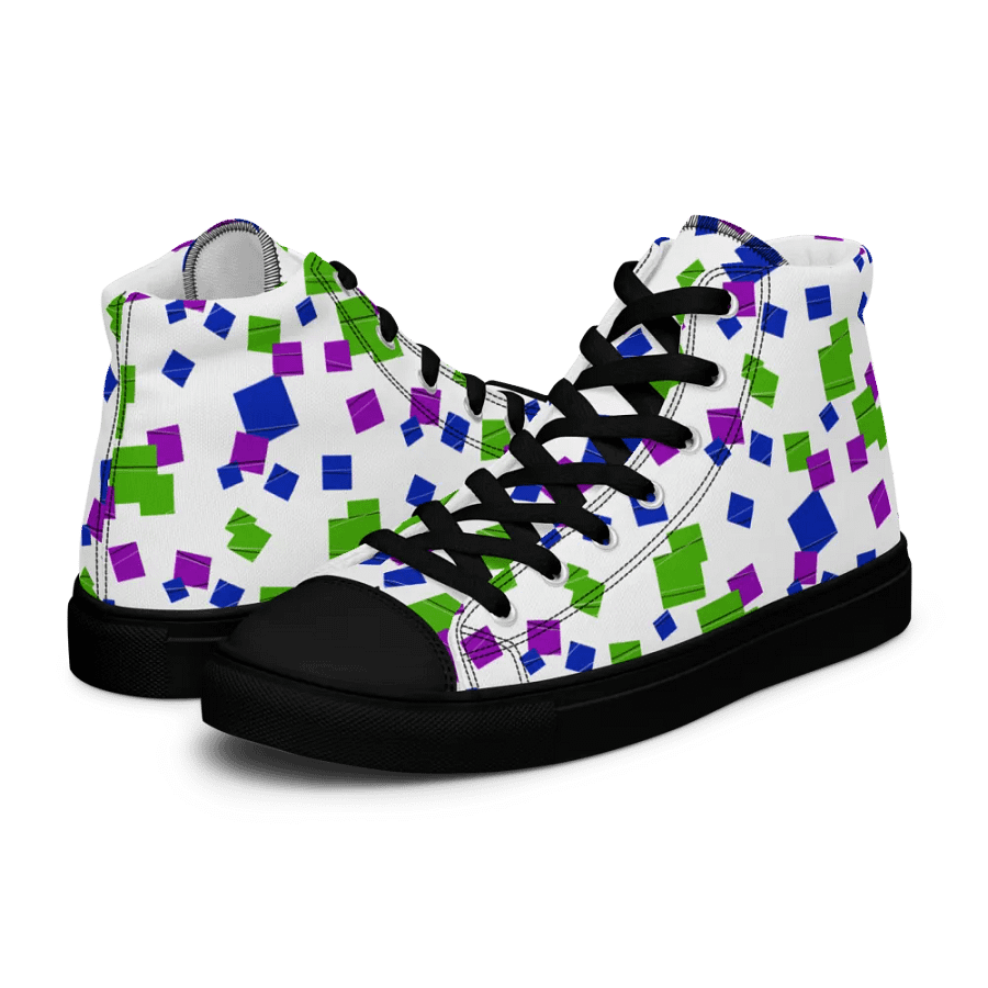 Glitchy High Top Canvas Shoes product image (10)