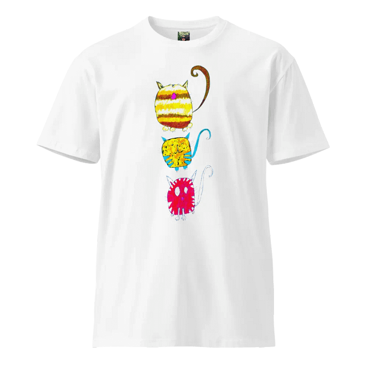 Whimsical Cat Trio Unisex T-Shirt product image (5)