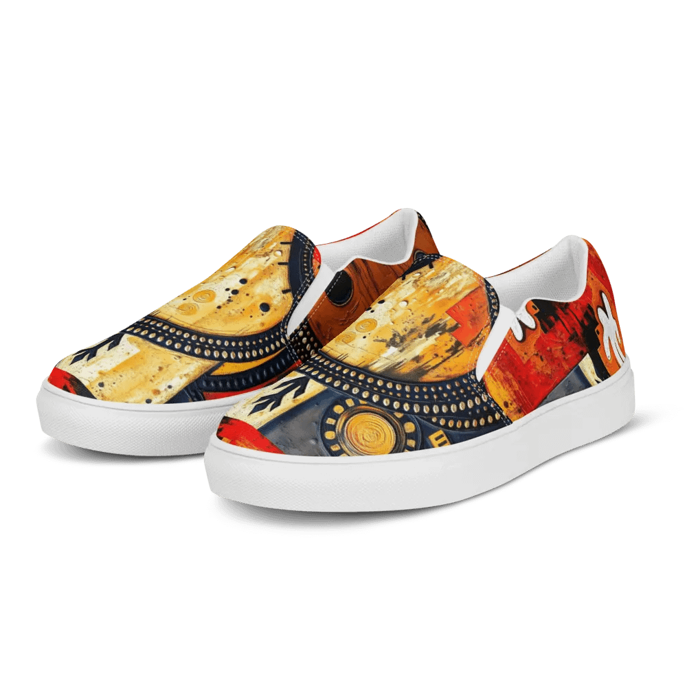 Men's Bold Abstract Art Painted Slip-On Shoes product image (3)