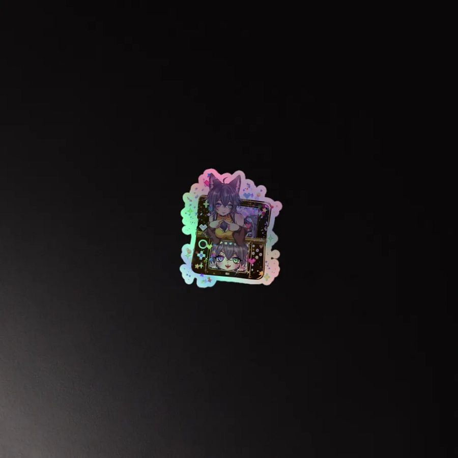 WolfcatRisi Gamer Waifu Holographic Sticker product image (4)