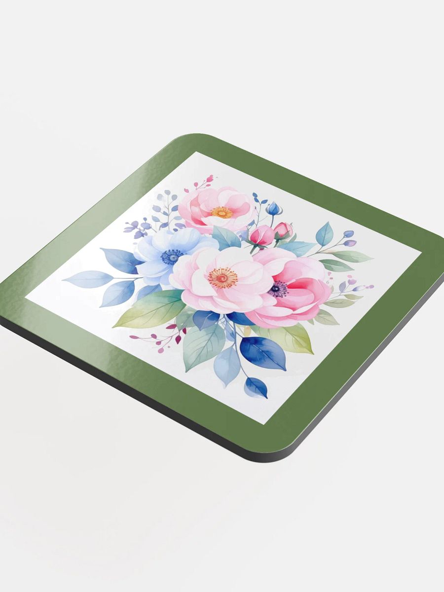 Columbia Road Market Cork Coaster (Green Floral) product image (4)