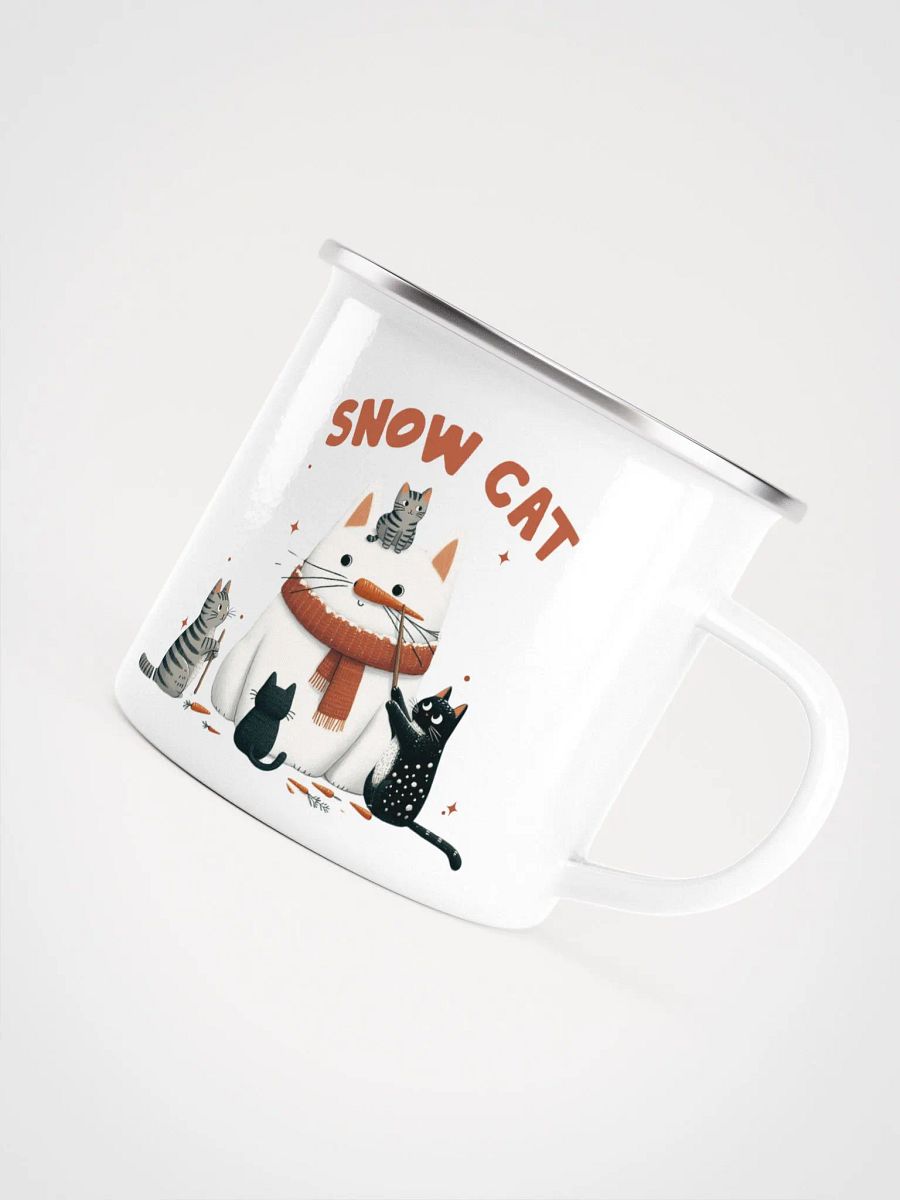 Whimsical Feline Gathering Enamel Mug product image (5)