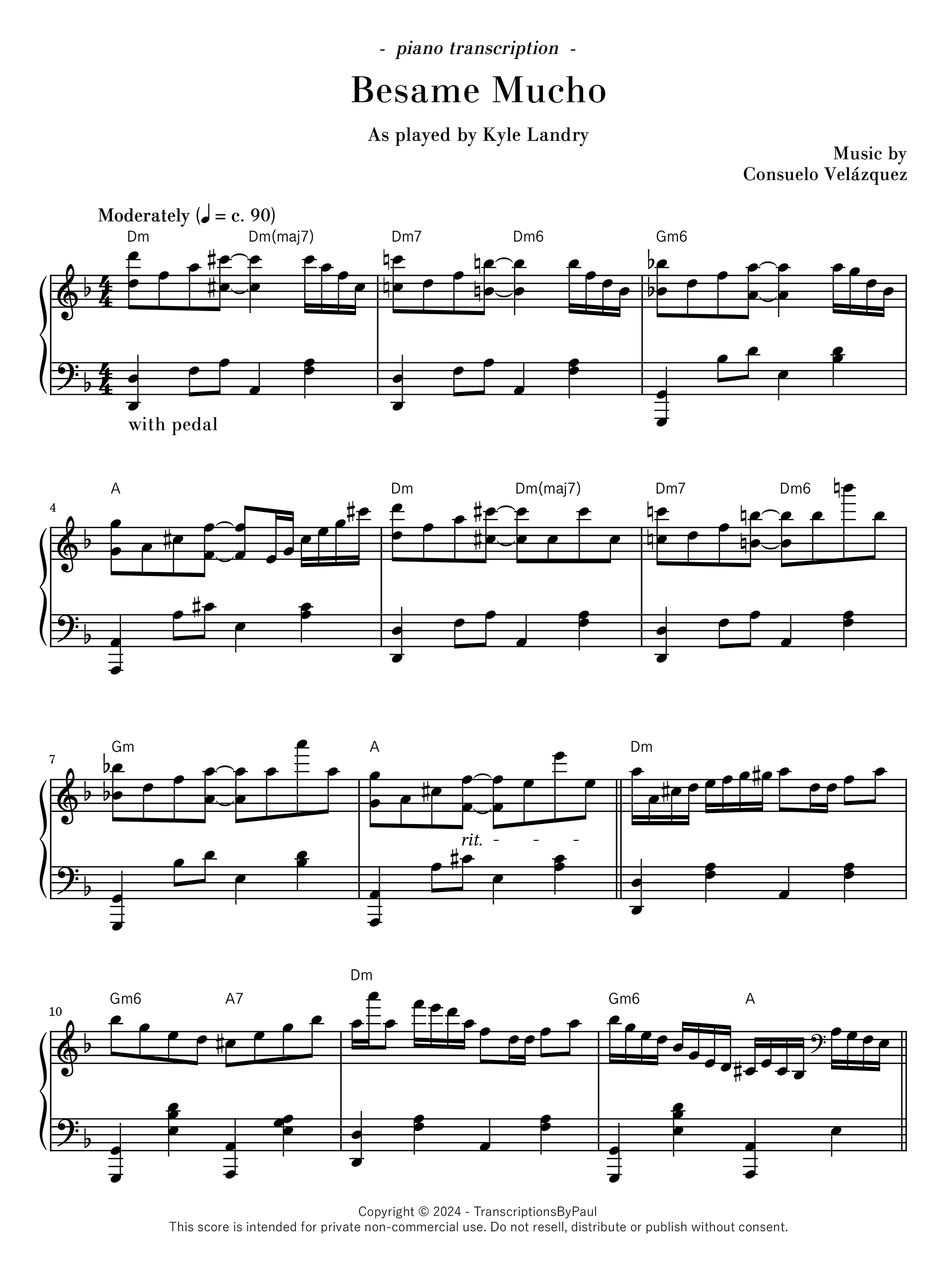 Besame Mucho - Kyle Landry product image (1)