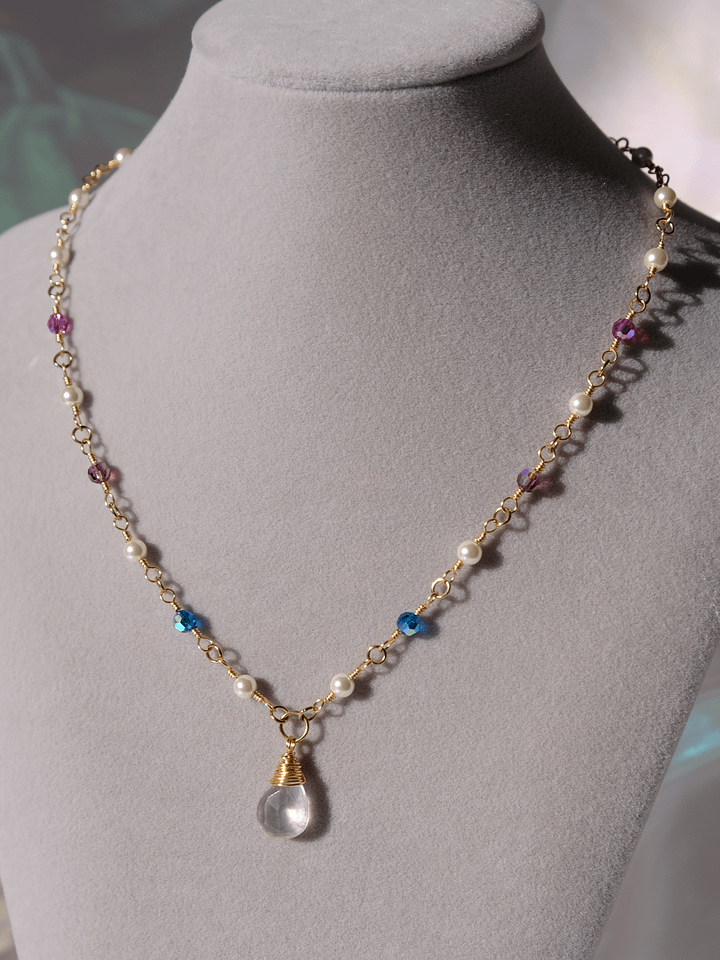 Bi pride - Rose quartz pendant necklace product image (1)