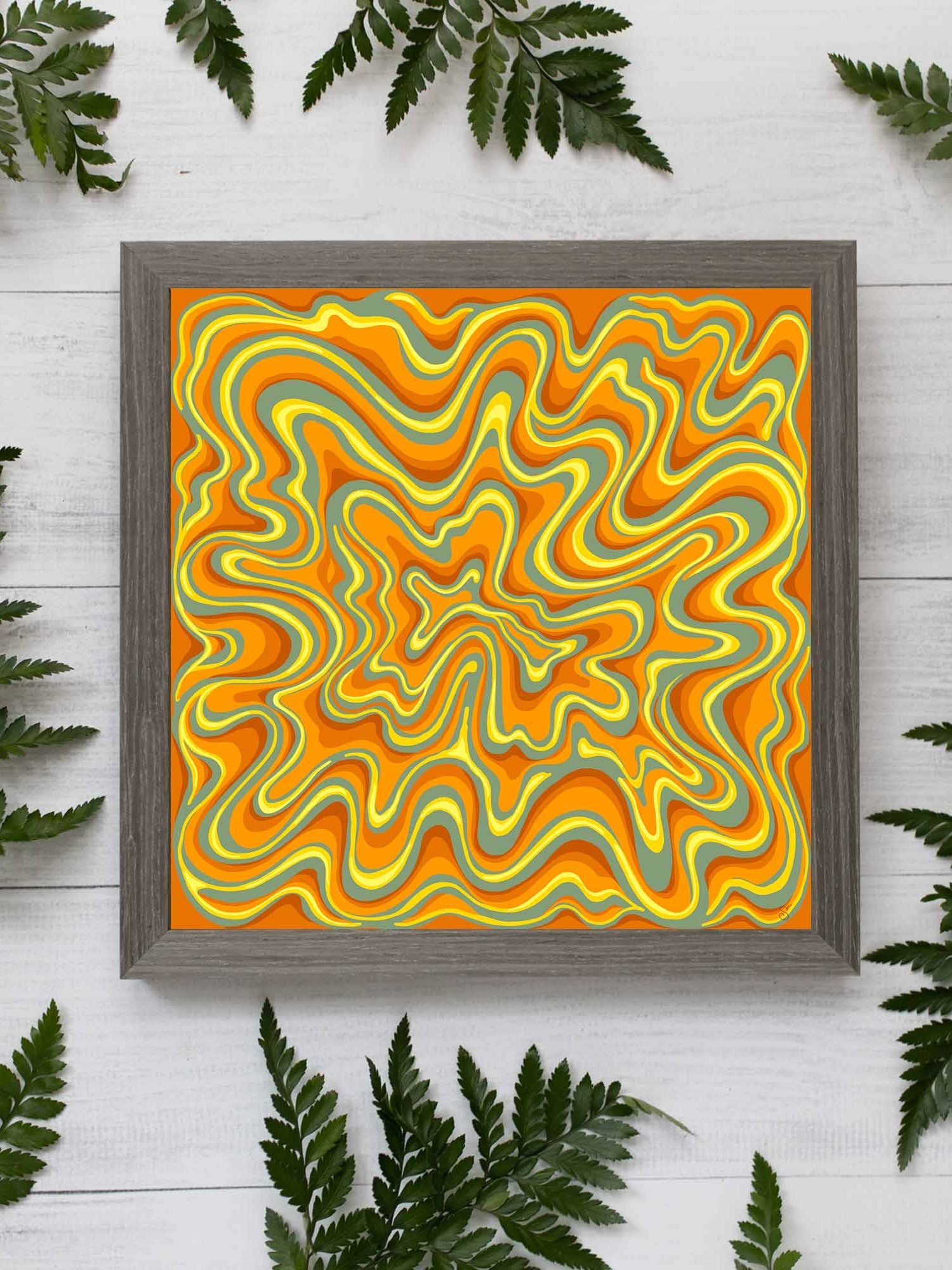 Radiant Swirls Canvas Art - Stone No. 4 product image (114)