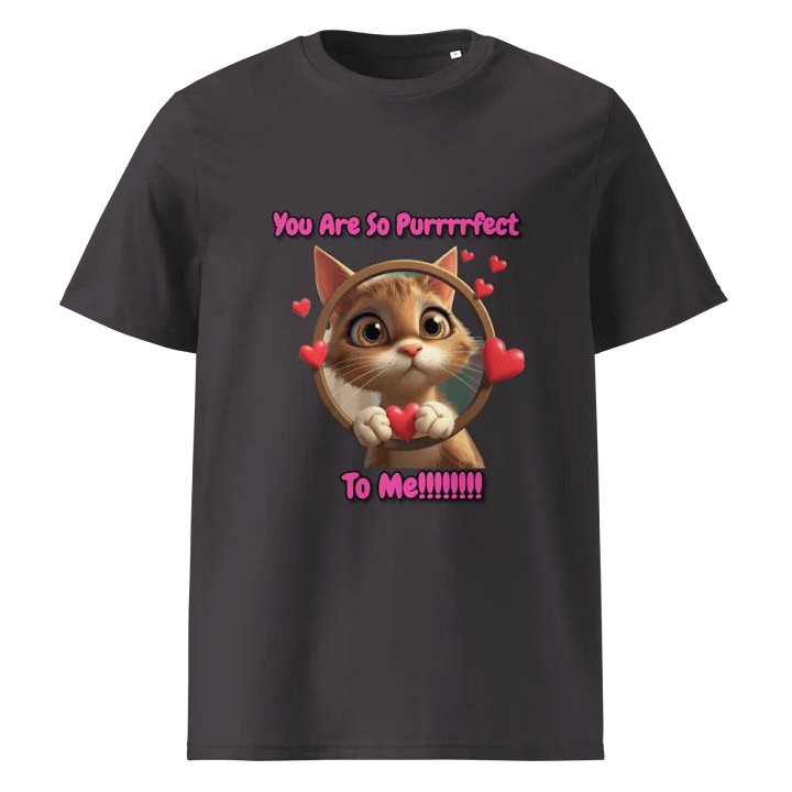 Purrrrfect Love Cat Organic Tee product image (5)