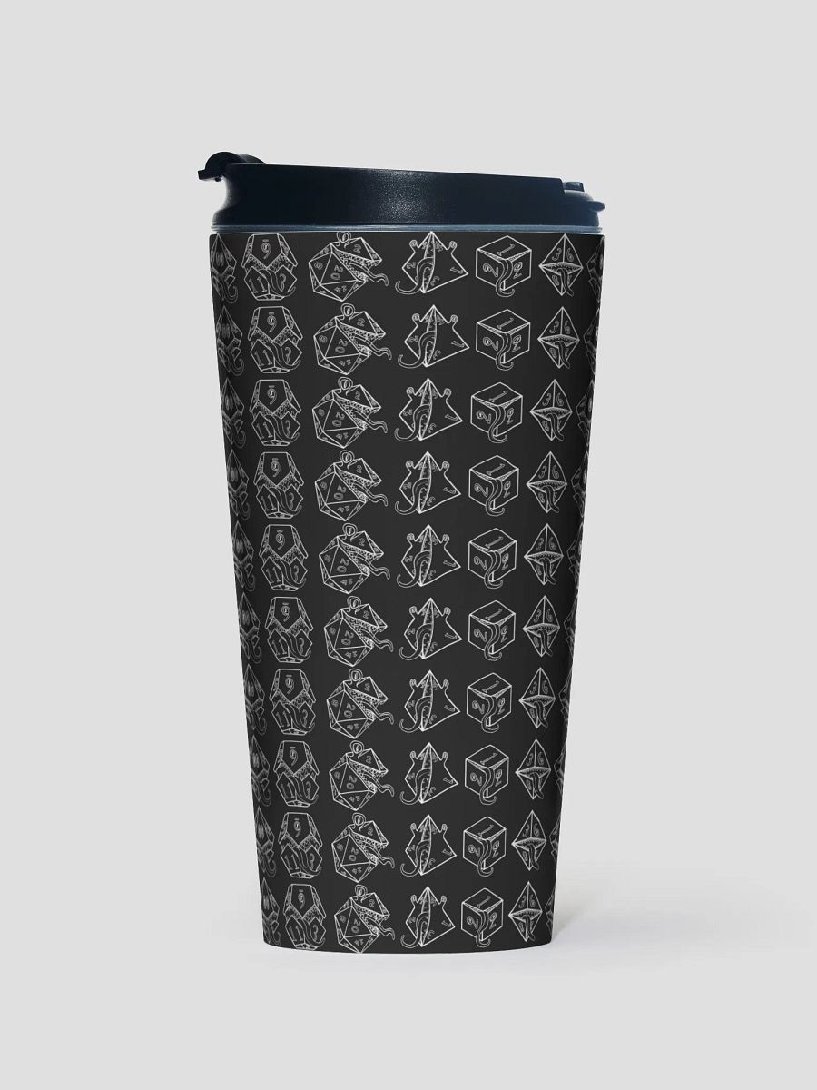 Dice and Mimics Line Art Travel Mug product image (1)