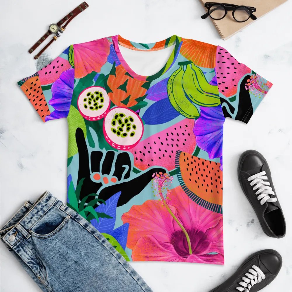 Tropical Paradise Delight All-Over Print Women's Tee product image (4)