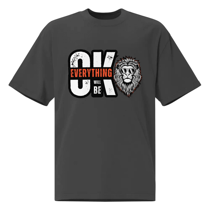 Cool Confidence Lion Oversized Tee product image (1)