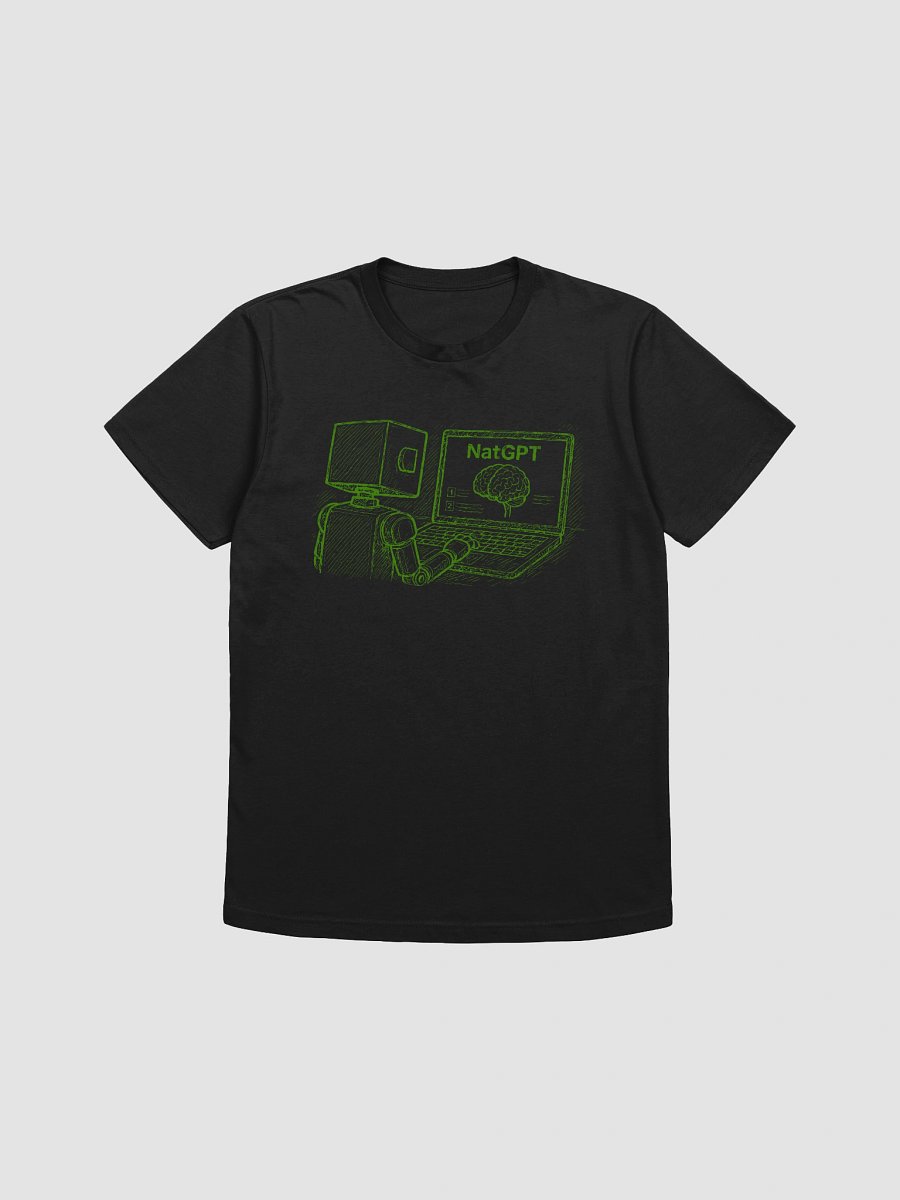 NatGPT: Check important info shirt - Black Tee product image (3)