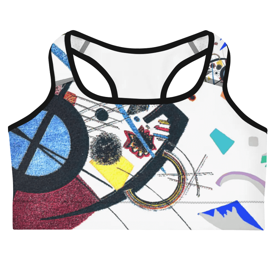 Abstract Lithographic Pattern Design Sports Bra - V1 product image (3)