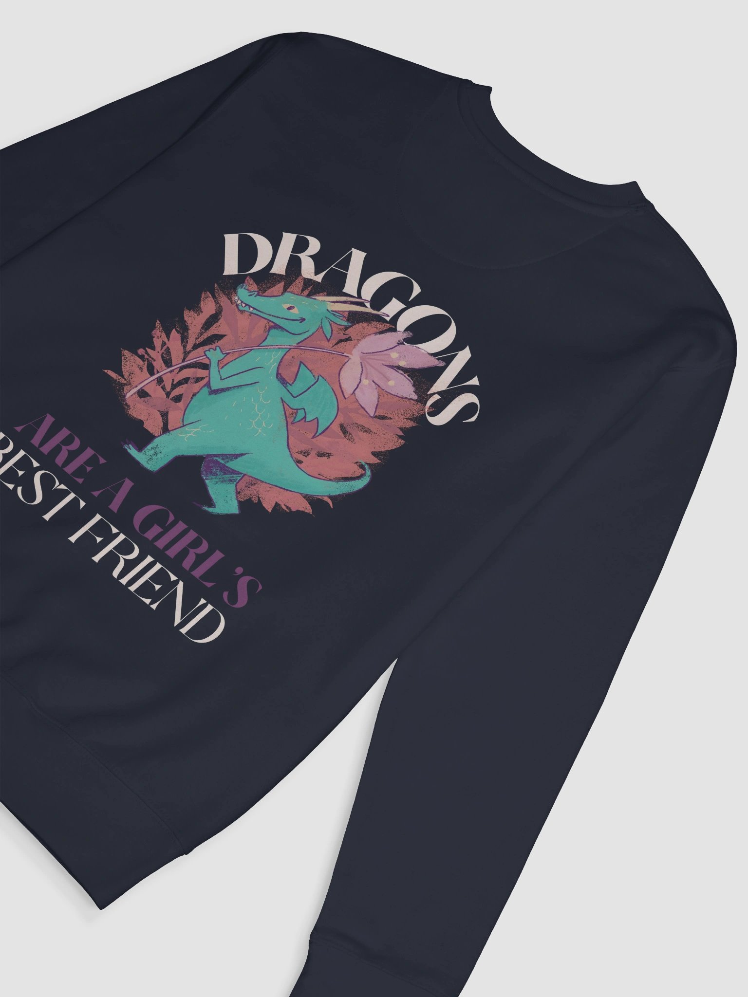 Dragons Are A Girl's Best Friend Dragon Girl Woman Friendship Sweater product image (6)
