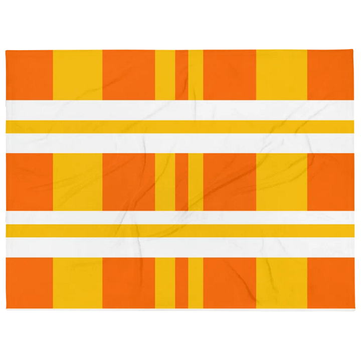 Orange And Yellow Squares With White Stripes Throw Blanket product image (1)