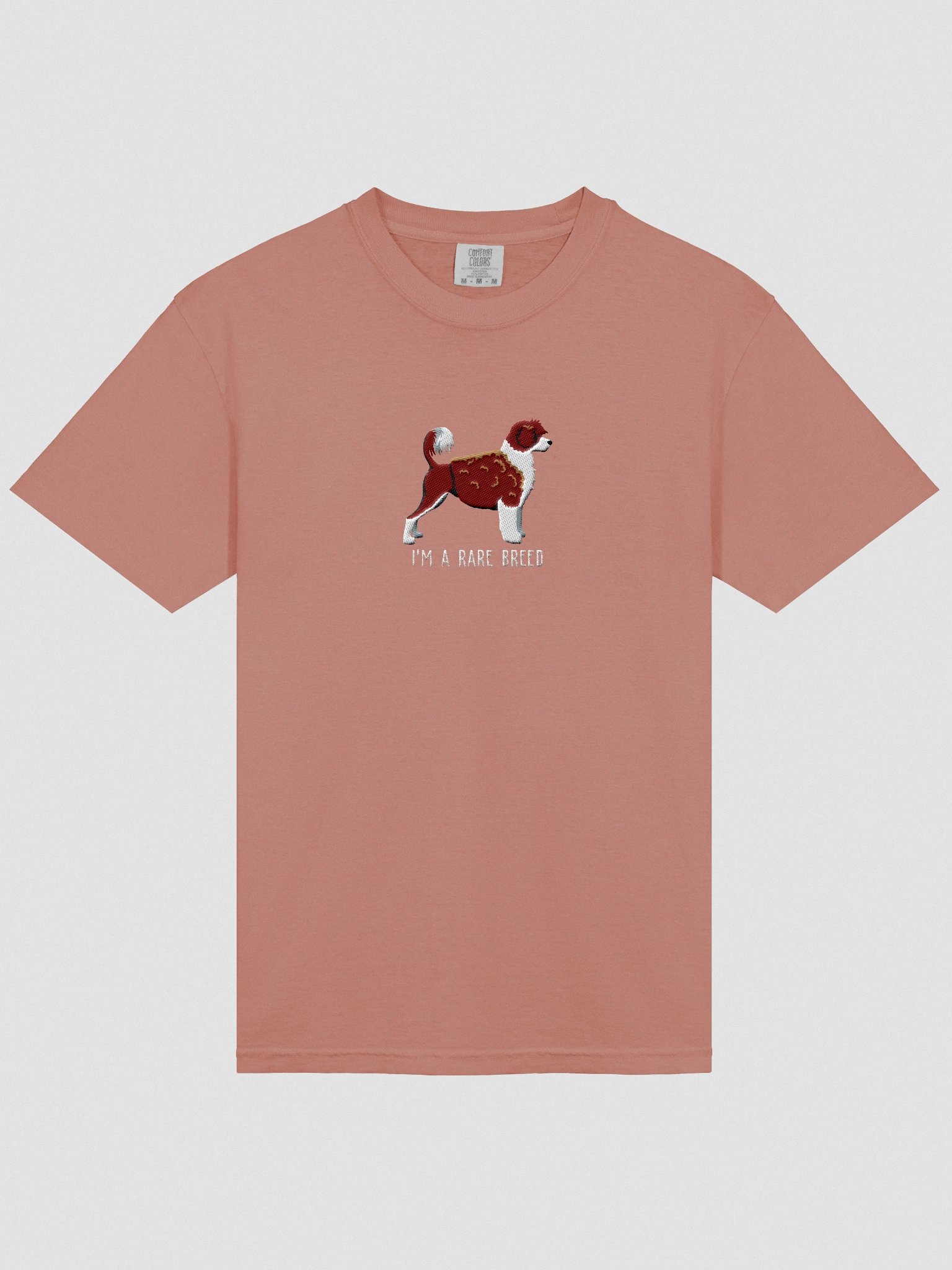 I'm a Rare Breed T-Shirt(Embroidered) of a Portuguese Water Dog(Chocolate & White) product image (6)
