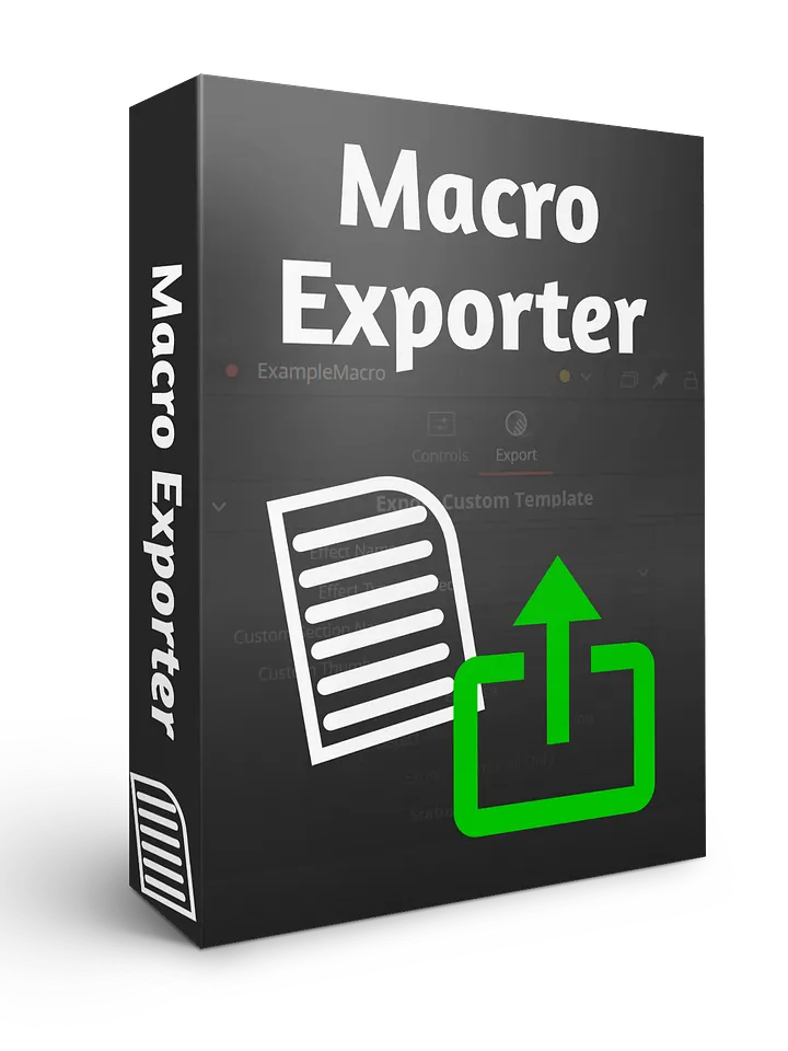 The Macro Exporter Dev Kit | A Davinci Resolve Fusion Node V19+ product image (1)